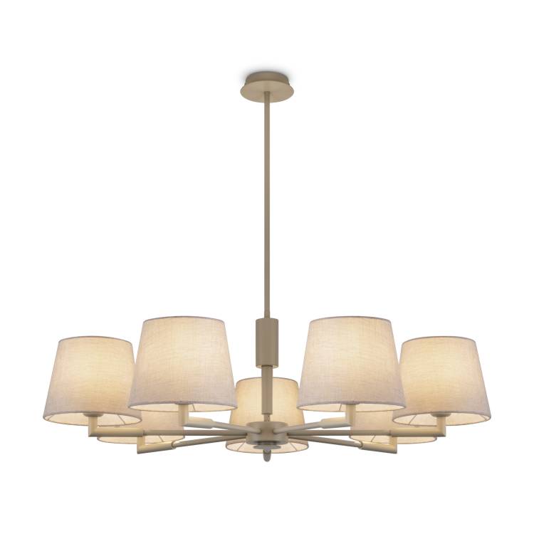 Большая подвесная люстра на штанге Freya Butler FR2057PL-07BG