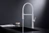 Смеситель для кухни Paulmark Leader Le214101-WH с гибким изливом, белый матовый фото 9