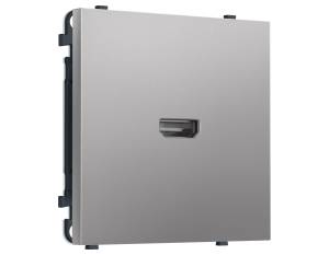 Комплект механизма розетки HDMI 2.1 Ambrella Volt Sigma MS514030 сталь матовый