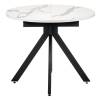 Стол Bradex Home Rudolf RF 0522 белый мрамор, чёрный 90(120)x90x75