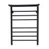 Полотенцесушитель водяной Comfysan Luce 015497 W-8 80/50 с полкой, черный матовый фото 2