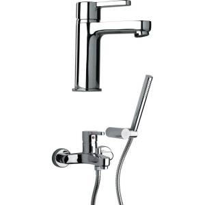 Душевой комплект для ванной Смеситель Paini Arena 92CR105FTKM для ванны с душем + Смеситель 92CR211FTKM для раковины