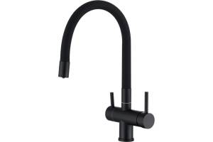 Смеситель для кухни EMAR Steel ЕС - 3015 black