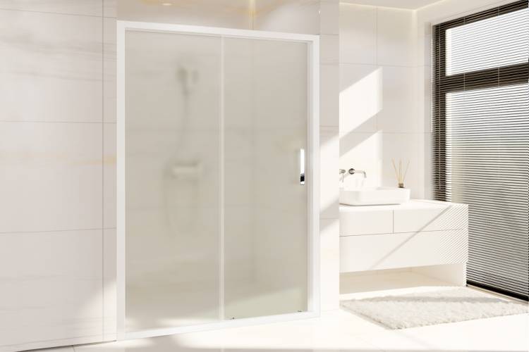 Душевая дверь в нишу Royal Bath Accord RB155HS-C профиль белый, стекло матовое, 155x200