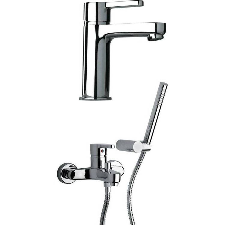 Душевой комплект для ванной Смеситель Paini Arena 92CR105FTKM для ванны с душем + Смеситель 92CR211FTKM для раковины