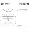 Раковина Paola Mario 600 встраиваемая фото 6