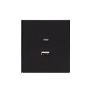 Розетка USB type A+C Kranz Strong KR-78-0734-5 антрацит