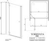 Душевая дверь в нишу Radaway Torrenta DWJ 80 прозрачное стекло L фото 6