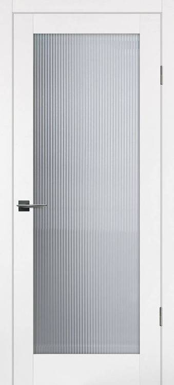 Межкомнатная дверь Profilo Porte PSC-55 полотно Зефир, стекло Moru Optiwhite 600x2000