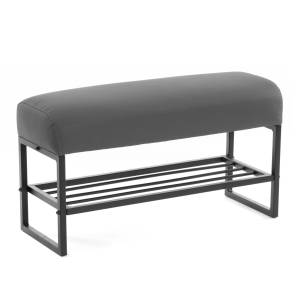 Банкетка Tetchair Charli lux 25180 sharp графит, экокожа, со стеллажом для обуви