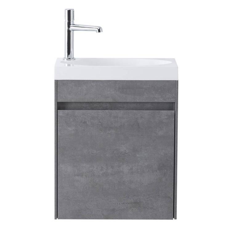 Тумба под раковину BelBagno PIETRA MINI-460-1A-SO-SCM-L Stucco Cemento, 45.4x53x25.7
