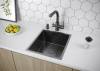 Мойка кухонная Paulmark Next 38 Uni PM213844-GM Вороненая Сталь, 38x44 фото 3