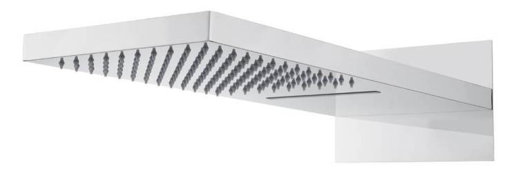 Верхний душ Boheme Fusion 419-2-CR c каскадом, Chrome