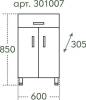 Тумба СанТа TH 60 2 двери, 1 ящик фото 7