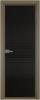 Межкомнатная дверь Profil Doors 1 AV цвет профиля Шампань, стекло безопасное 6 мм мору черный 700x2000