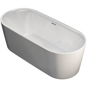 Акриловая ванна Riho Bathtubs B090002105 Modesty 170 velvet - белый matt Sparkle System 170x76x59