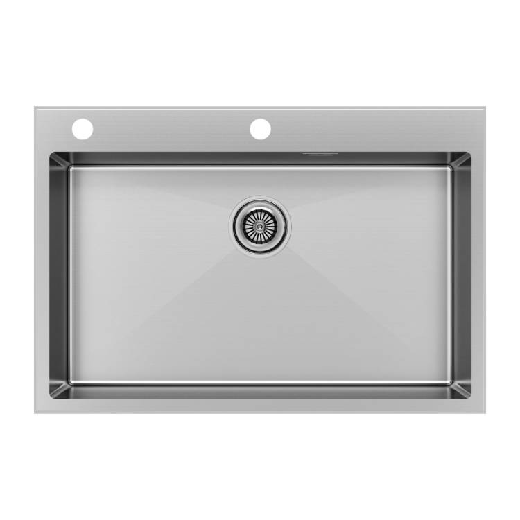 Мойка кухонная Paulmark Kroner-Edge 75 PM777551-BS Брашированная Сталь, 75x51