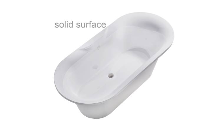 Ванна из искусственного камня Астра-Форм Монако 174.1x80.5 Solid Surface, белая матовая