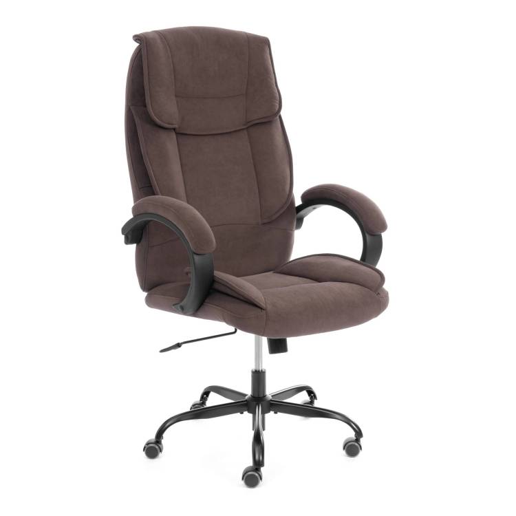 Кресло компьютерное Tetchair Oreon metalBL 25042 коричневый, велюр