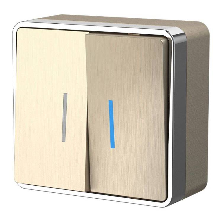 Выключатель двухклавишный с подсветкой Werkel Gallant W5020110