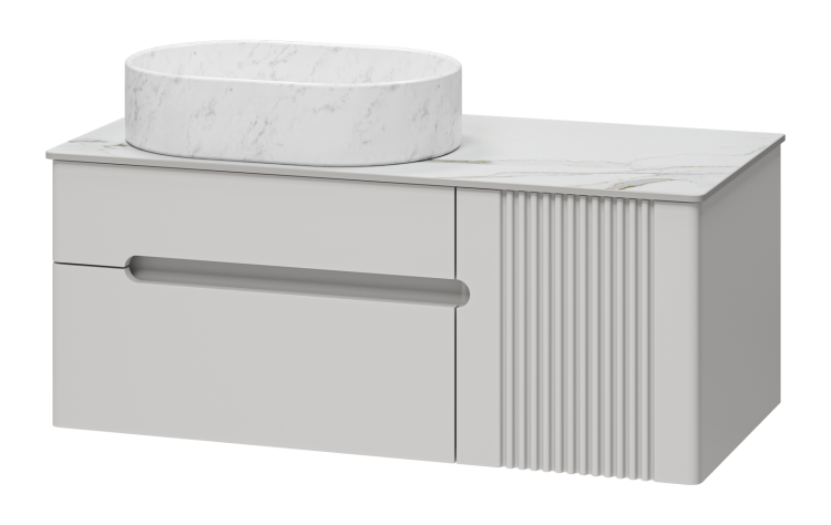Тумба с раковиной Brevita Палисандро УТ000025403 серая, 100 см