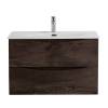 Тумба с раковиной BelBagno MARINO-CER-N 80 подвесная, Rovere Nature Grigio