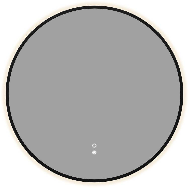 Зеркало Aquanet Контур 00367664 LED подсветка, подогрев, черное, D60