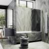 Шторка на ванну MaybahGlass MGV-619-1 поворотная, на монопетле, стекло графит матовый, профиль белый матовый, 1400x700 фото 3