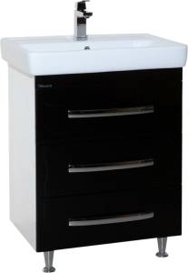 Тумба с раковиной Bellezza Рокко 50 напольная, черная