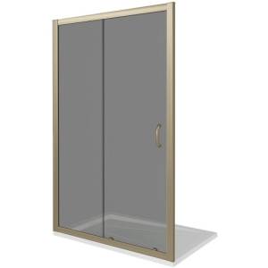 Душевая дверь в нишу Good Door Jazze 130 WTW-130-C-G профиль Золото, стекло прозрачное