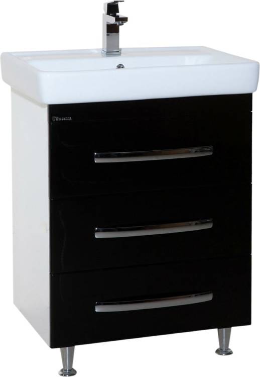 Тумба с раковиной Bellezza Рокко 50 напольная, черная