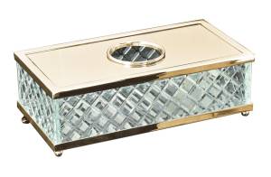 Бокс для салфеток Boheme Murano Cristal 10232 Золото Crystal Luxury Options