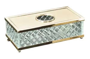 Бокс для салфеток Boheme Murano Cristal 10232 Золото Crystal Luxury Options