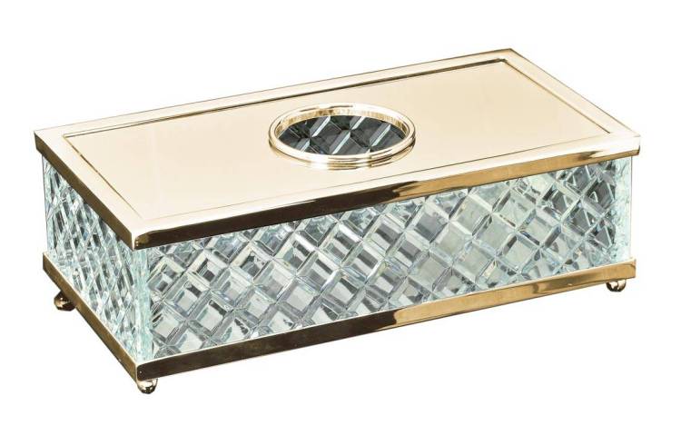 Бокс для салфеток Boheme Murano Cristal 10232 Золото Crystal Luxury Options