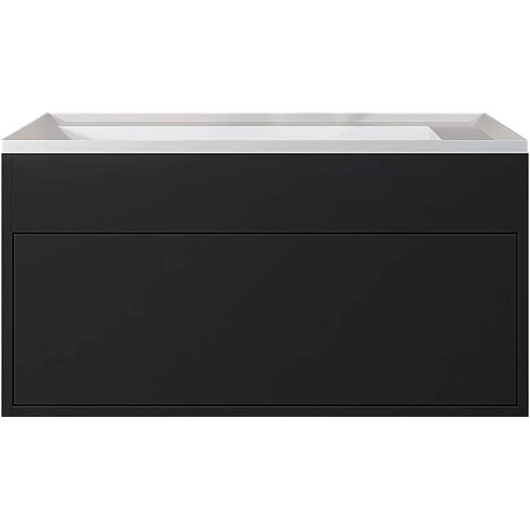 Тумба с раковиной Uperwood Lotus Premium 39340207461 подвесная, черная, 80 см