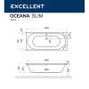 Акриловая ванна Excellent Oceana Slim 160x75 "NANO" (хром) фото 3