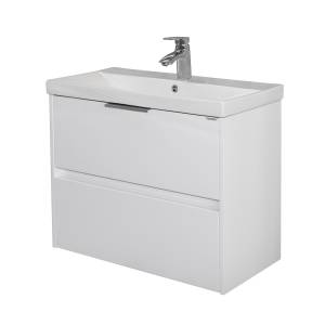 Тумба с раковиной Comforty Селенга-80 00-00022182CF белый глянец