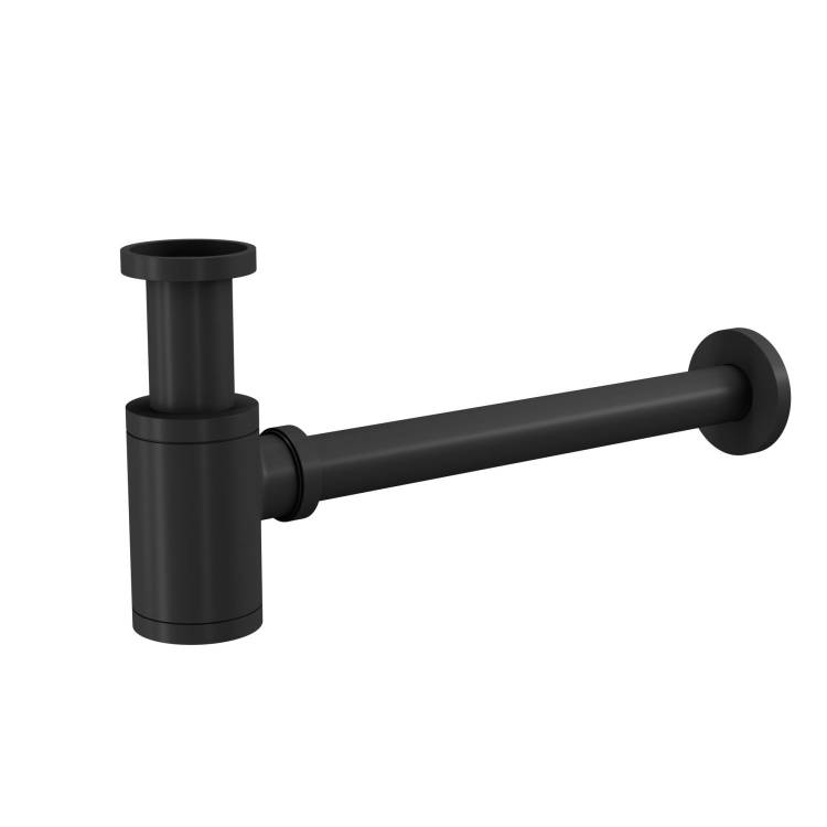 Сифон для раковины D&K DC907425 бутылочный, черный, 32 мм