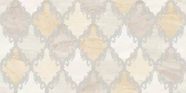 Декор Beryoza Ceramica Дубай 3 Ромбы светло-бежевый 25x50