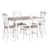 Набор обеденный Tetchair Хадсон 21336 white (белый)/grey (серый)
