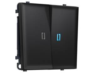 Комплект механизма 2-клавишного выключателя Ambrella Volt Sigma MS804020 черный матовый