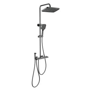 Душевая стойка Wonzon & Woghand WW-B4132-A-BGG темный графит, с термостатом