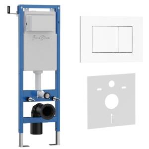 Система инсталляции для унитазов Iberica Blanca Esti-S IB.001M.855 кнопка смыва белый глянцевый