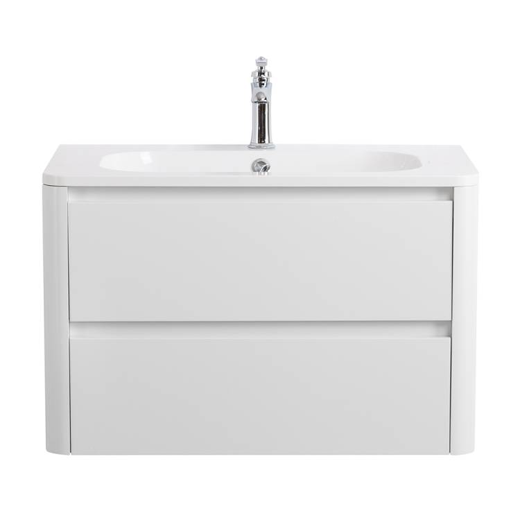 Тумба под раковину Cezares RELAX-800-2C-SO-BL Bianco Lucido, 79.6x47.7x50