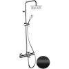 Душевая система Remer Elegance EQ34A8CPUFS25NO черный матовый, с изливом