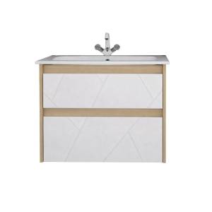 Тумба с раковиной ASB-Mebel Диана 75 белый глянец