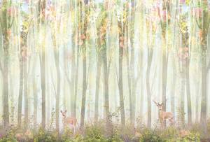 Бесшовные Eco обои Ortograf Flora 31030 Beautiful Forest natural gradient Гладь ОЕ-Р2