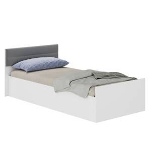 Кровать БТС МЕБЕЛЬ Фьюжн КР-03 Н130619 белый, с настилом, 90x200