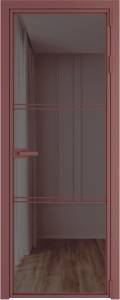 Межкомнатная дверь Profil Doors 3 AX цвет профиля Красный антрацит, стекло безопасное 6 мм золотистая бронза 600x2000