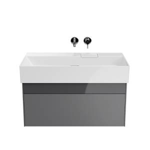 Тумба с раковиной Kerama Marazzi Logica стальной серый, 90 см, раковина LO.wb.90.0